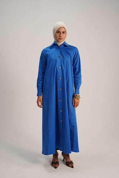 Flared Maxi Dress - Royal Blue