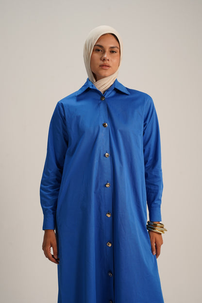 Flared Maxi Dress - Royal Blue