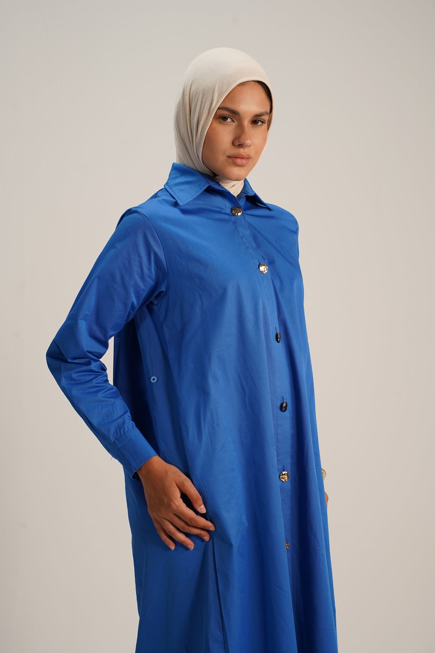 Flared Maxi Dress - Royal Blue